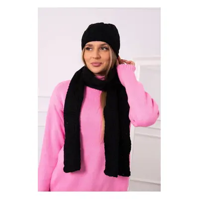 Women's set with scarf Amelia K329 black