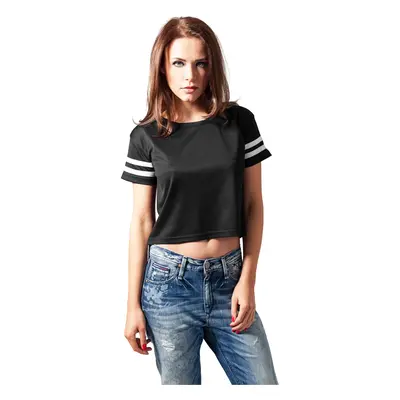 Women's short mesh t-shirt blk/wht