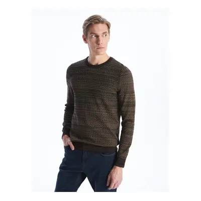 LC Waikiki Crew Neck Patterned Long Sleeve Men's Knitwear Sweater