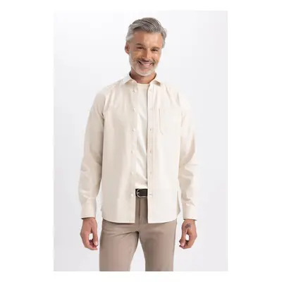 DEFACTO Regular Fit Gabardine Long Sleeve Shirt