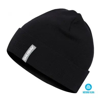 Men's merino hat HUSKY Merhat black