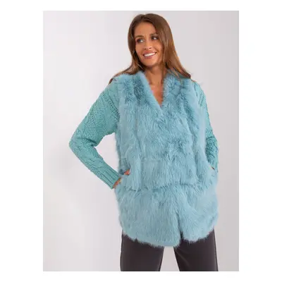 Mint fur vest with lining