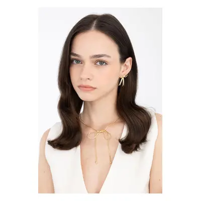 DEFACTO Women's Bow Gold Necklace