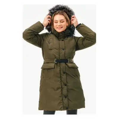 Z6774 DEWBERRY WOMEN'S COAT-KHAKI