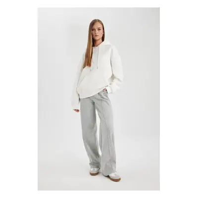 DEFACTO Straight Fit Long Length Thick Fabric Sweatpants with Pockets