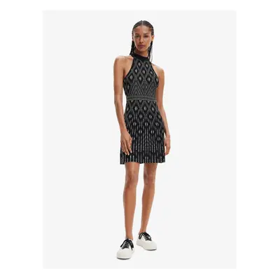 White and Black Women Patterned Dress Desigual El Havre - Women