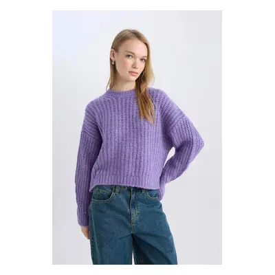 DEFACTO Coool Oversize Fit Wide Pattern Crew Neck Knitwear Sweater