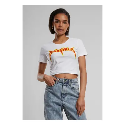 Badgirls Cropped Tee White