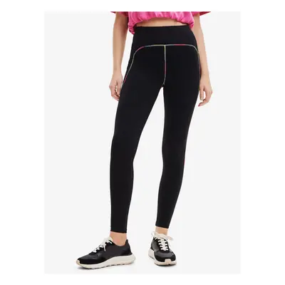 Black Desigual Blaki Womens Sport Leggings - Women