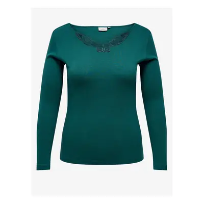 Green women's long sleeve T-shirt ONLY CARMAKOMA New Kira - Women