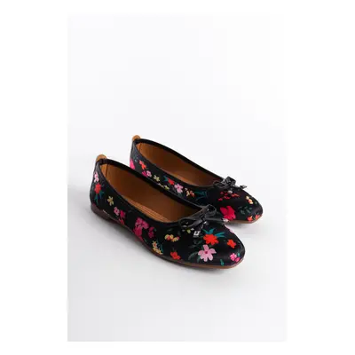 Capone Outfitters Hana Trend Satin Floral Women's Ballerinas