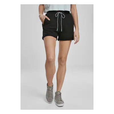 Women's beach terry shorts black