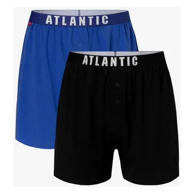 Men's Loose Boxers ATLANTIC 2Pack - blue, navy blue