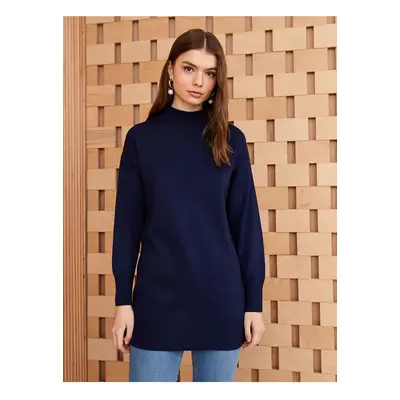 LC Waikiki Lcw Half Turtleneck Plain Long Sleeve Women's Knitwear Tunic