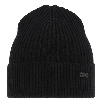 AGBO Men's winter hat black Owen 100% Extra Fine Merino Wool