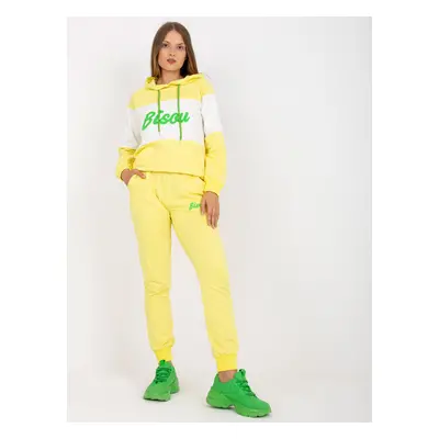 Yellow and green tracksuit with sweatshirt