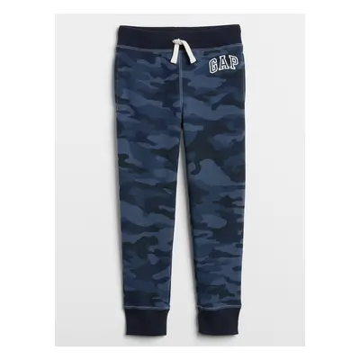 Blue Boys' Sweatpants GAP Logo camo print pull-on joggers