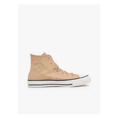 Beige Women's Suede Ankle Sneakers Converse Chuck Taylor A - Women's