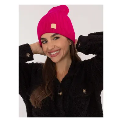 Fuchsia hat with RUE PARIS patch