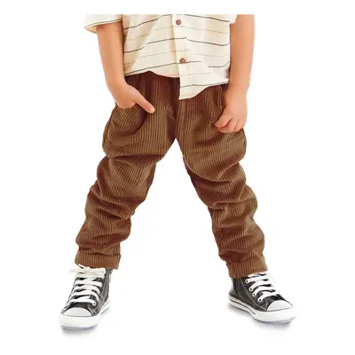 Denokids Corduroy Mustard Boys' Elastic Trousers