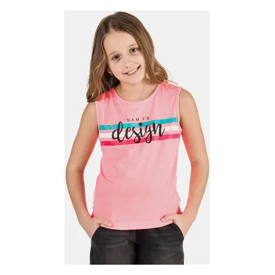 Pink girl's t-shirt with SAM print