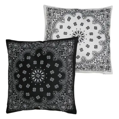 Bandana Print Cushion Set Black/White