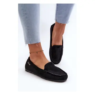 Women's loafers made of Eco Suede Black Amrutia