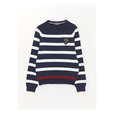 LC Waikiki Crew Neck Striped Long Sleeve Boy's Knitwear Sweater