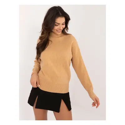 Brown women's turtleneck sweater