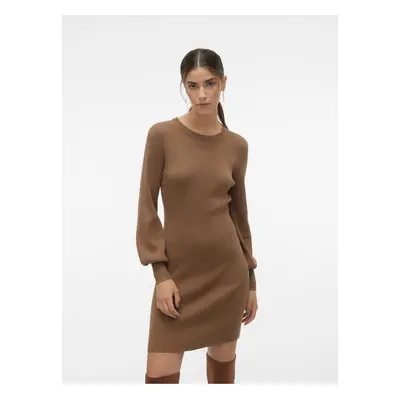 Brown women's sweater dress AWARE by VERO MODA Haya - Women's