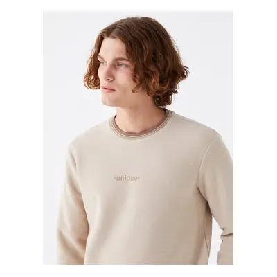 LC Waikiki Crew Neck Long Sleeve Fleece Men's Sweatshirt