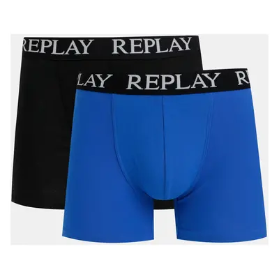 Set of two boxers in black and blue Replay - Men