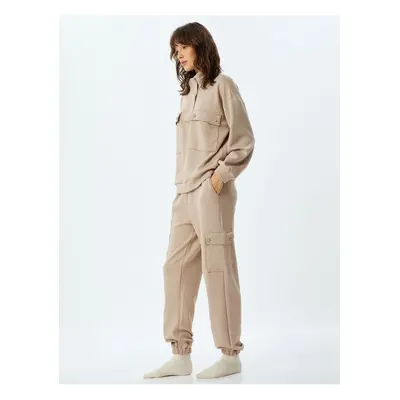 Koton Jogger Pajama Bottoms with Cargo Pocket Knit