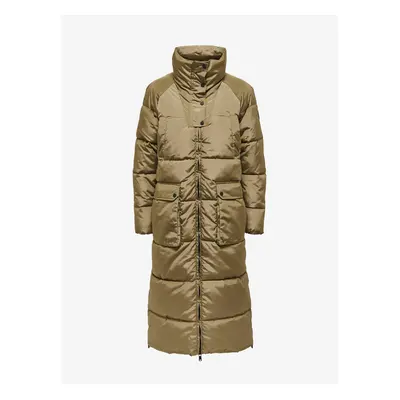 Women's Brown Quilted Coat ONLY Nora - Women