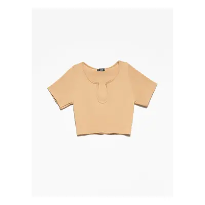 Dilvin Collar Detailed Crop Top-ten