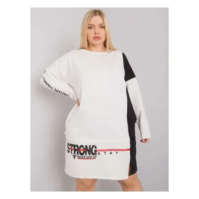 Ecru plus long sleeve tunic