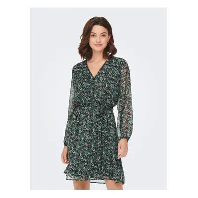 Green Women Floral Dress ONLY Cera - Women