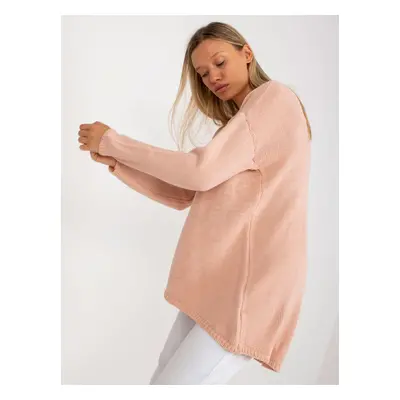 Dusty pink oversize sweater with longer back OCH BELLA