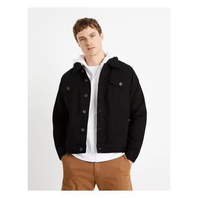 Celio Denim Jacket Sherpa Cudensherp - Mens