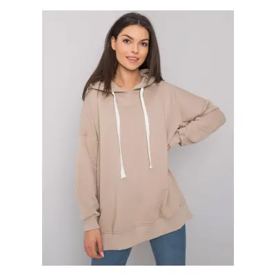 Plain beige hoodie