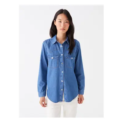 LC Waikiki Plain Long Sleeve Women's Jean Shirt