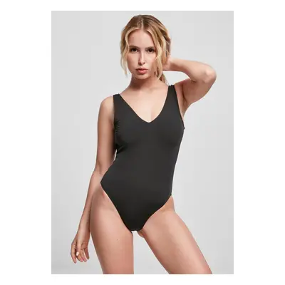 Women's recycled high-leg swimsuit black