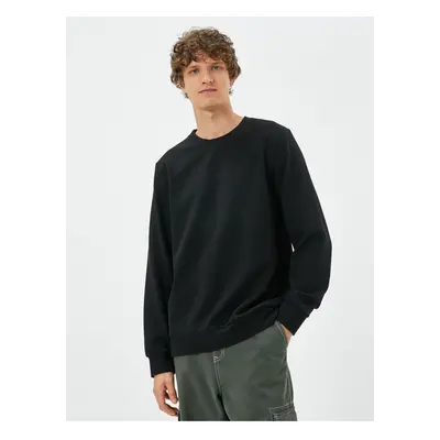 Koton Basic Sweater Crew Neck Textured Long Sleeve