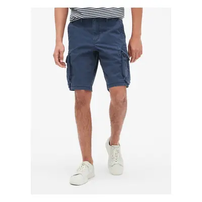 Men's blue twill cargo shorts with GapFlex