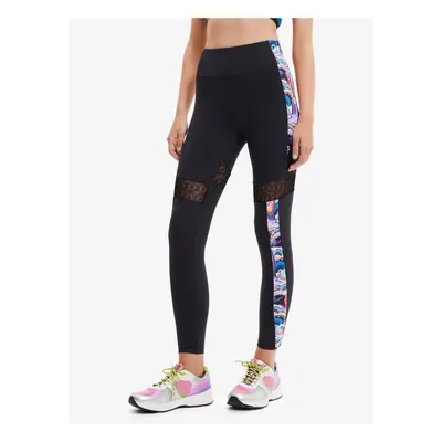 Black Desigual Lotus Women's Leggings - Women