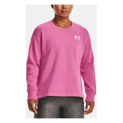 Under Armour Sweatshirt Rival Fleece Oversize Crew-PNK - Women