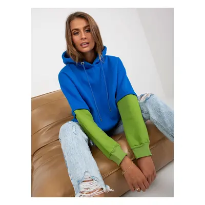 Dark blue women's basic sweatshirt RUE PARIS