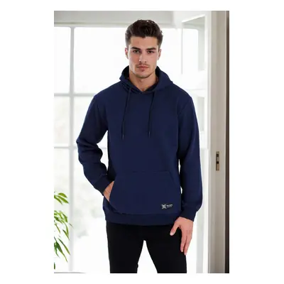 34605 Dewberry Kangaroo Pocket Hoody Mens Sweatshirt-NAVY