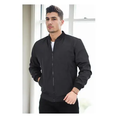 96819 Dewberry College Collar Classic Seasonal Mens Coat-BLACK