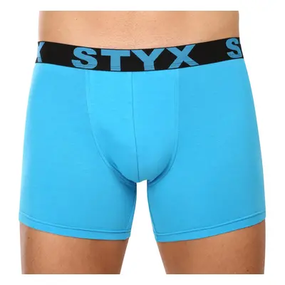 Men's boxers Styx long sports rubber light blue